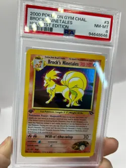 Pokemon - 3/132 Brock's Ninetales 1st Edition Holo PSA 8 Gym Challenge - Image 4