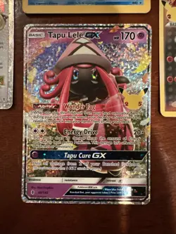 Pokemon TCG 25th Celebrations 7 Card Lot Tapu Lele Gyarados Xerneas Zapdos Etc.. - Image 2