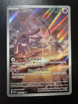 Pokemon Mesprit Illustration Rare 204/191 2024 Surging Sparks NM - Image 1