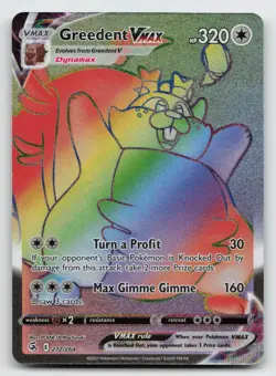 Greedent VMAX 272/264 Rainbow - Fusion Strike - Pokemon TCG - NM - Image 1