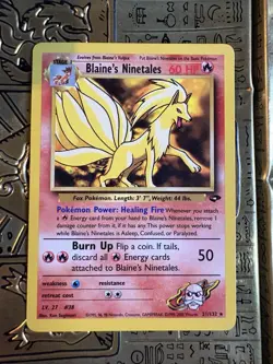 Pokemon TCG Blaine's Ninetales Gym Challenge 21/132 Unlimited - Image 1