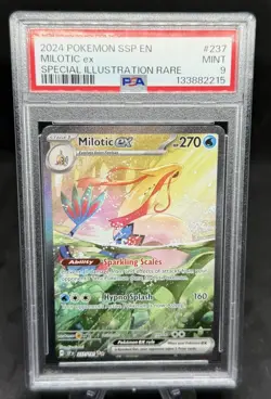 2024 POKEMON SSP EN-SURGING SPARKS SPECIAL ILLUSTRATION RARE MILOTIC EX PSA 9 - Image 1