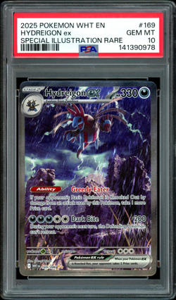2025 Pokemon White Flare Hydreigon Ex Special Illustration 169/086 SIR PSA 10 - Image 1