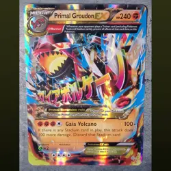 MEGA PRIMAL GROUDON EX OVERSIZED JUMBO FULL ART 86/160 POKEMON TCG NM LP - Image 1