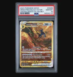 POKEMON SWORD & SHIELD CROWN ZENITH FA ORIGIN FORME DIALGA VSTAR PSA 10 NEW CERT - Image 1