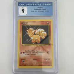 Vulpix 68/102 Base Set Unlimited Regular Common CGC 9 Mint 1999 Pokemon TCG - Image 1