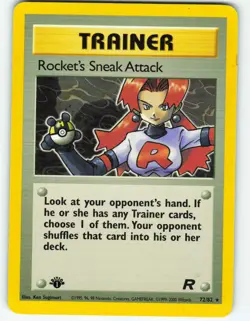 Rocket's Sneak Attack - 1st Edition - 72/82 Team Rocket - Pokemon TCG - 2000 - Image 1