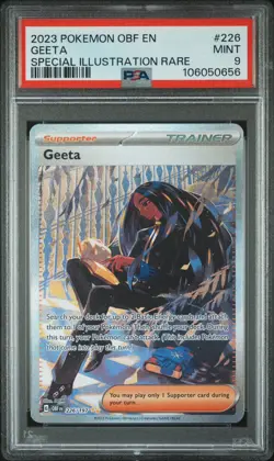 2023 POKEMON OBF EN-OBSIDIAN FLAMES SPECIAL ILLUSTRATION RARE #226 GEETA PSA 9 - Image 1