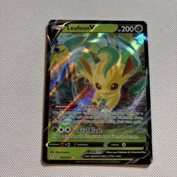 Leafeon V 007/203 SWSH07: Evolving Skies Ultra Rare Holo Pokemon TCG MINT - Image 1