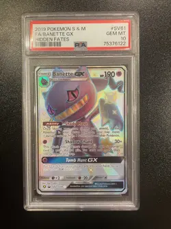 2019 Pokemon Hidden Fates FA Banette SV61 PSA 10 - Image 1