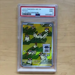2023 POKEMON OBF EN-OBSIDIAN FLAMES ILLUSTRATION RARE #207 PIDGEY PSA 9 - Image 1
