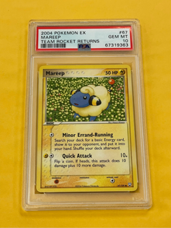 2004 Pokemon EX Team Rocket Returns Mareep #67/109 PSA 10 - Image 1