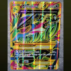 MEGA RAYQUAZA EX OVERSIZED JUMBO FULL ART 98/98 POKEMON TCG LP - Image 1
