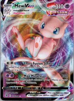 Pokemon TCG Mew VMAX 114/264 Fusion Strike Holo NM - Image 1