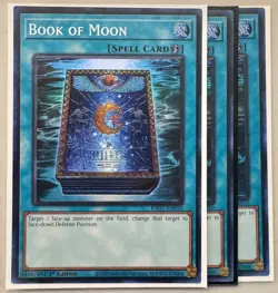 Yugioh! 3x Book of Moon RA02-EN050 Super Rare 1st Ed NM - Image 1