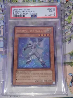 YUGIOH TAEV-EN018 ELEMENTAL HERO NEOS ALIUS ULTIMATE PSA 9 MINT #88246089 - Image 1