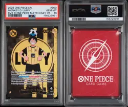 2025 ONE PIECE PROMOS BVB X ONE PIECE MATCH DAY 2025 #003 MONKEY D. LUFFY PSA 10 - Image 3