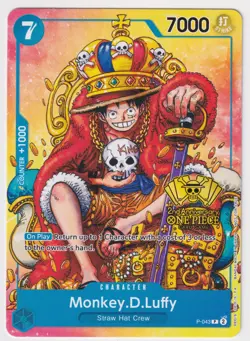 Monkey D Luffy P-043 2nd Anniversary Promo NM One Piece TCG English No.2 - Image 1