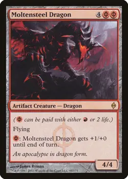 Moltensteel Dragon New Phyrexia NM Artifact Red Rare MAGIC MTG CARD ABUGames - Image 1