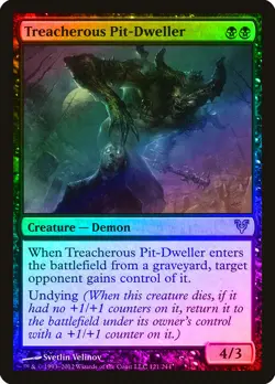 Treacherous Pit-Dweller FOIL Avacyn Restored PLD Black Rare MTG CARD ABUGames - Image 1