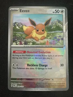 Pokemon Card Eevee 074/131 Master Ball Prismatic Evolutions Near Mint - Image 1