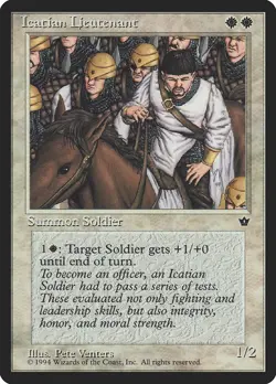 Icatian Lieutenant Fallen Empires NM White Rare MAGIC GATHERING CARD ABUGames - Image 1