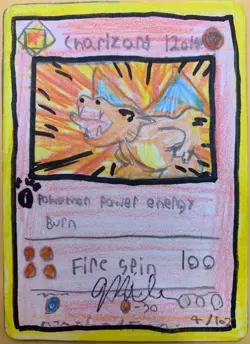 Custom made first edition shadowless Charizard not authentic fake card💯Handrawn - Image 1