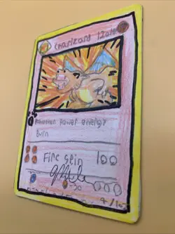 Custom made first edition shadowless Charizard not authentic fake card💯Handrawn - Image 3