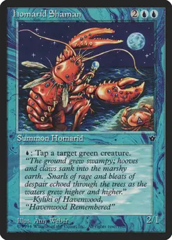 Homarid Shaman Fallen Empires NM Blue Rare MAGIC THE GATHERING CARD ABUGames - Image 1