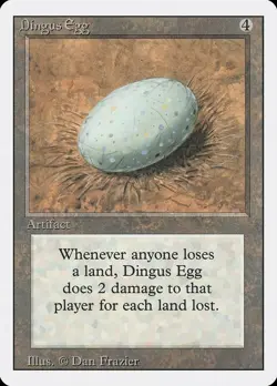 Dingus Egg Revised HEAVILY PLD Artifact Rare MAGIC THE GATHERING CARD ABUGames - Image 1