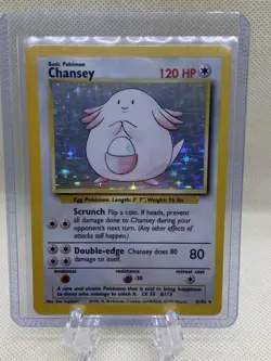 Base Set 2 Chansey HOLO 3/130 Pokemon Card! Vintage Rare - Image 1