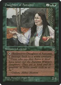 Daughter of Autumn Homelands NM Green Rare MAGIC THE GATHERING CARD ABUGames - Image 1