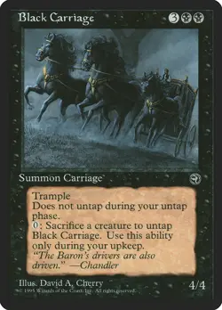 Black Carriage Homelands NM Black Rare MAGIC THE GATHERING MTG CARD ABUGames - Image 1