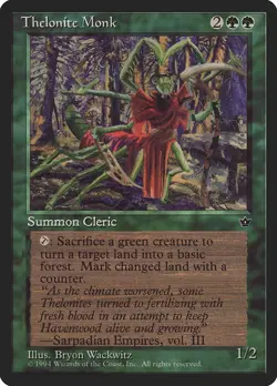 Thelonite Monk Fallen Empires NM Green Rare MAGIC THE GATHERING CARD ABUGames - Image 1