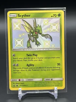Scyther SV1/SV94 Hidden Fates Shiny Baby Holo Rare Pokemon Card - Image 1