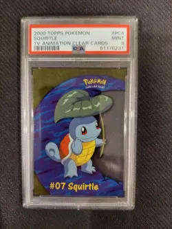 PSA 9 Squirtle Clear Card 2000 Topps Pokemon - Image 1