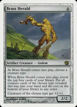 Brass Herald 8th Edition NM Artifact Rare MAGIC THE GATHERING CARD ABUGames - Image 1