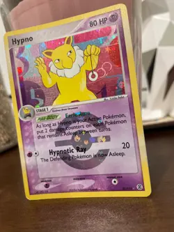 Pokemon TCG Hypno 25/112 Rare Reverse Holo Card FireRed & LeafGreen 2004 - Image 2
