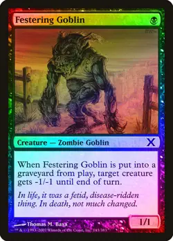Festering Goblin FOIL 10th Edition PLD Black Common MAGIC MTG CARD ABUGames - Image 1