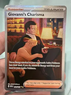 Giovanni's Charisma - Holo 204/165 NM SV: Scarlet & Violet 151 Pokemon Card - Image 1