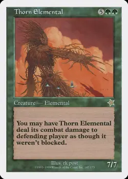 Thorn Elemental Starter 1999 PLD Green Rare MAGIC THE GATHERING CARD ABUGames - Image 1