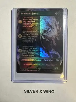 Summon: Fenrir Borderless Foil x1, MTG, Magic the Gathering, Final Fantasy, NM - Image 1