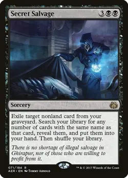 x1 Secret Salvage R MTG Aether Revolt M/NM, English - Image 1
