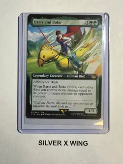 Bartz and Boko Extended Art x1, MTG, Magic the Gathering, Final Fantasy, FIN, NM - Image 1