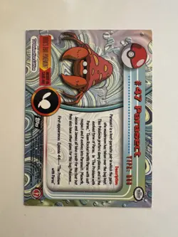 Parasect #47 Black Label 2nd Edition/Print Topps Pokemon 1999 - Good Condition - Image 2
