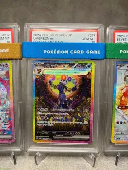 Pokemon Cards Sylveon Umbreon Eevee SAR SV8a Terastal Festival PSA10 Set Serial - Image 4