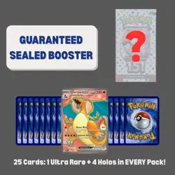 Pokemon Mystery Pack GUARANTEED Sealed Booster | 25 Cards ULTRA RARE V EX MEGA - Image 1