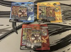 x3 Pokemon TCG Legendary Birds Blister Pin Set XY Steam Seige Brand New Sealed - Image 1