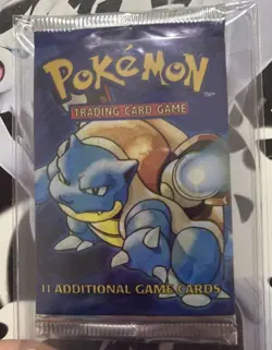 1999 Pokemon Base Set Unlimited Booster Pack Blastoise ARTWORK Factory Sealed - Image 1
