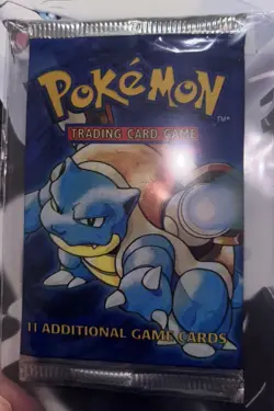 1999 Pokemon Base Set Unlimited Booster Pack Blastoise ARTWORK Factory Sealed - Image 2